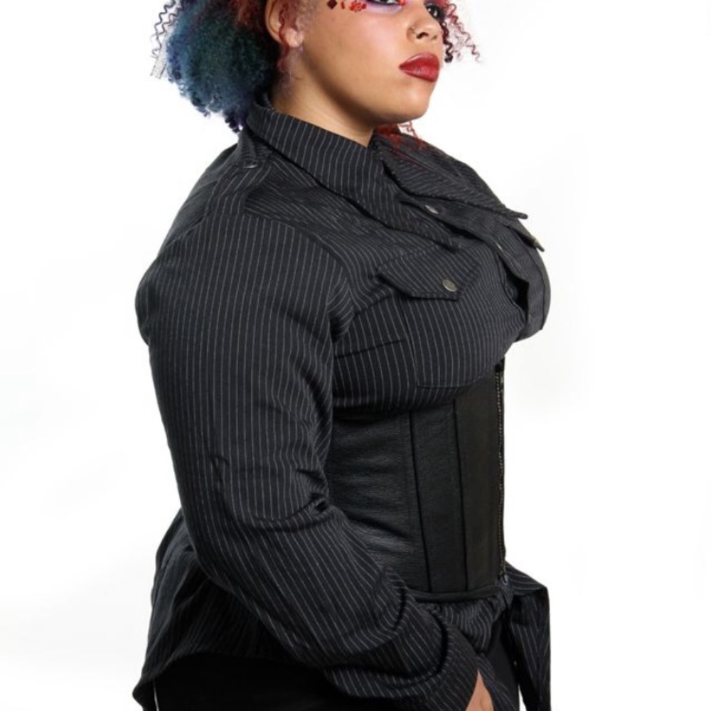 Leather Black waist cincher